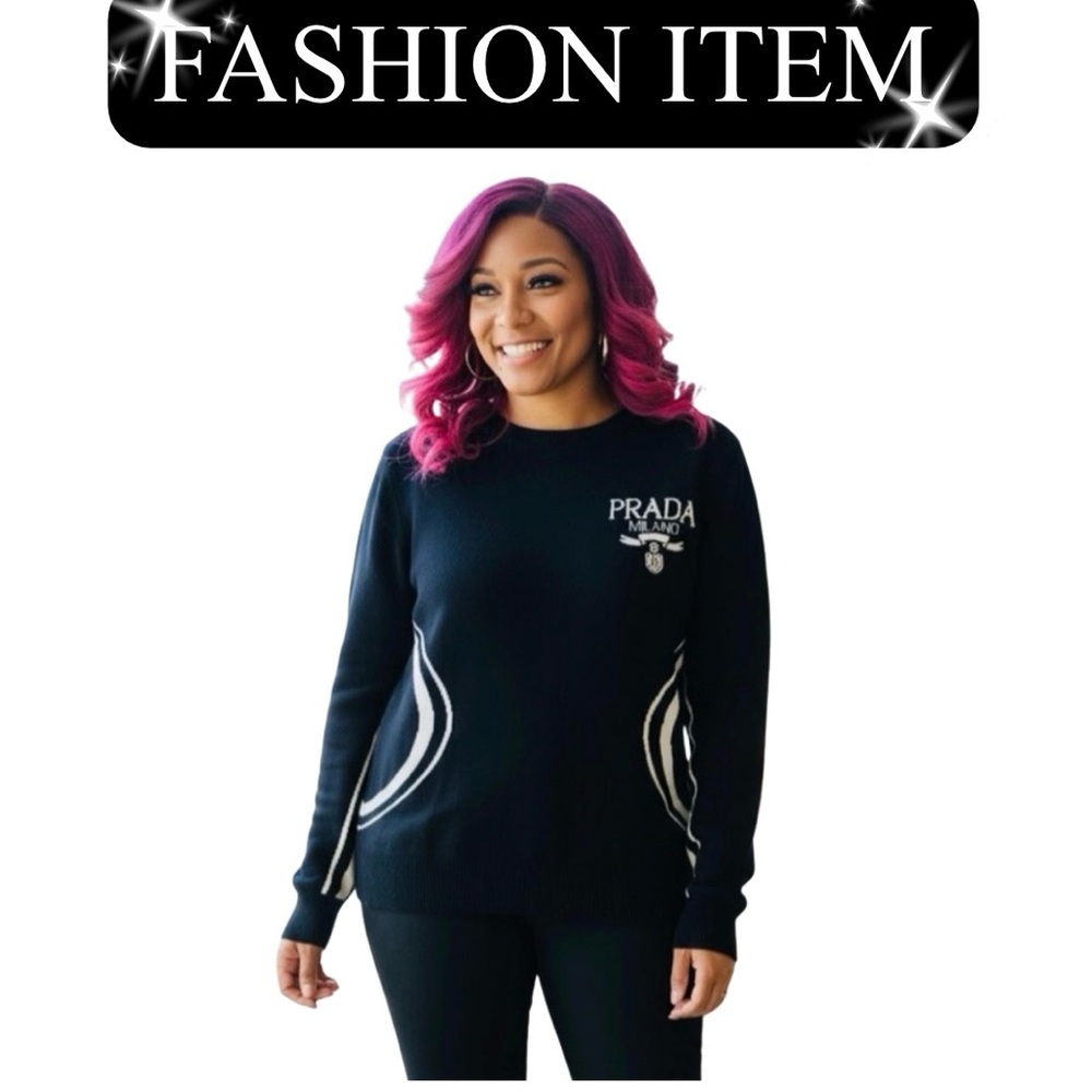 FASHION Black and White Sweater, NWOT